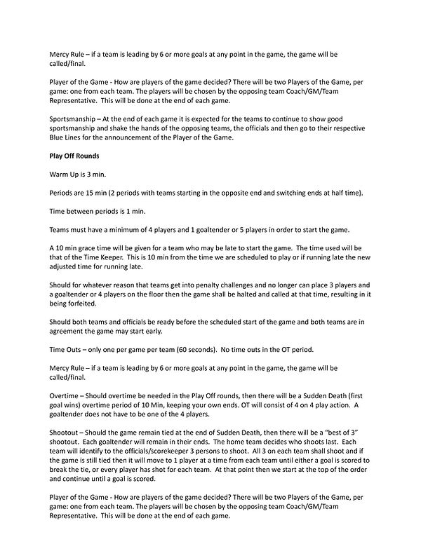 Rules Cash Island Ball Hockey Tournament Victoria BC